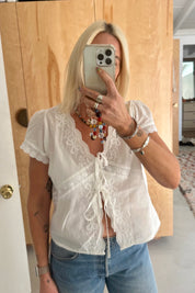 White Darcy Top