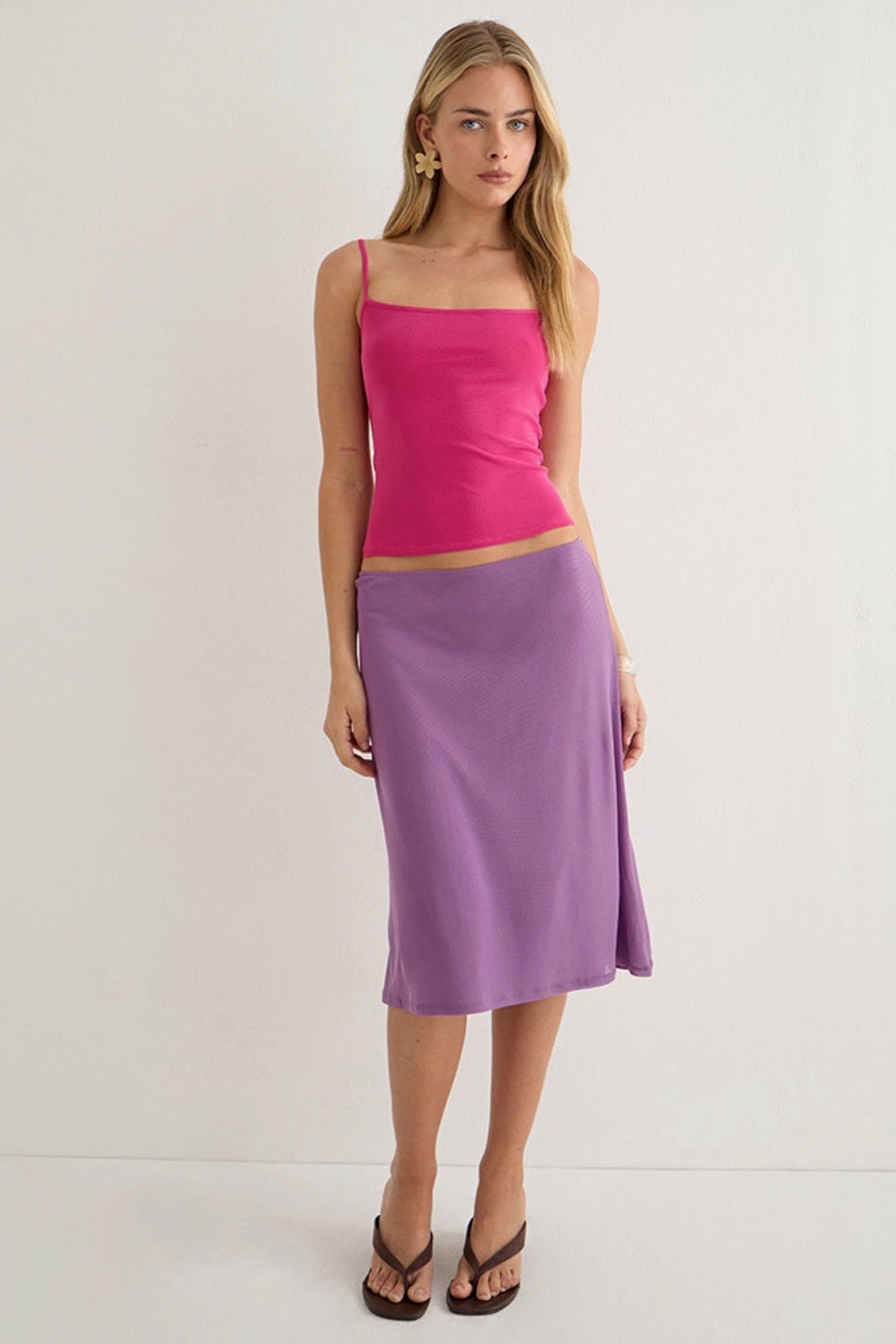 Purple Mesh Laykha Skirt