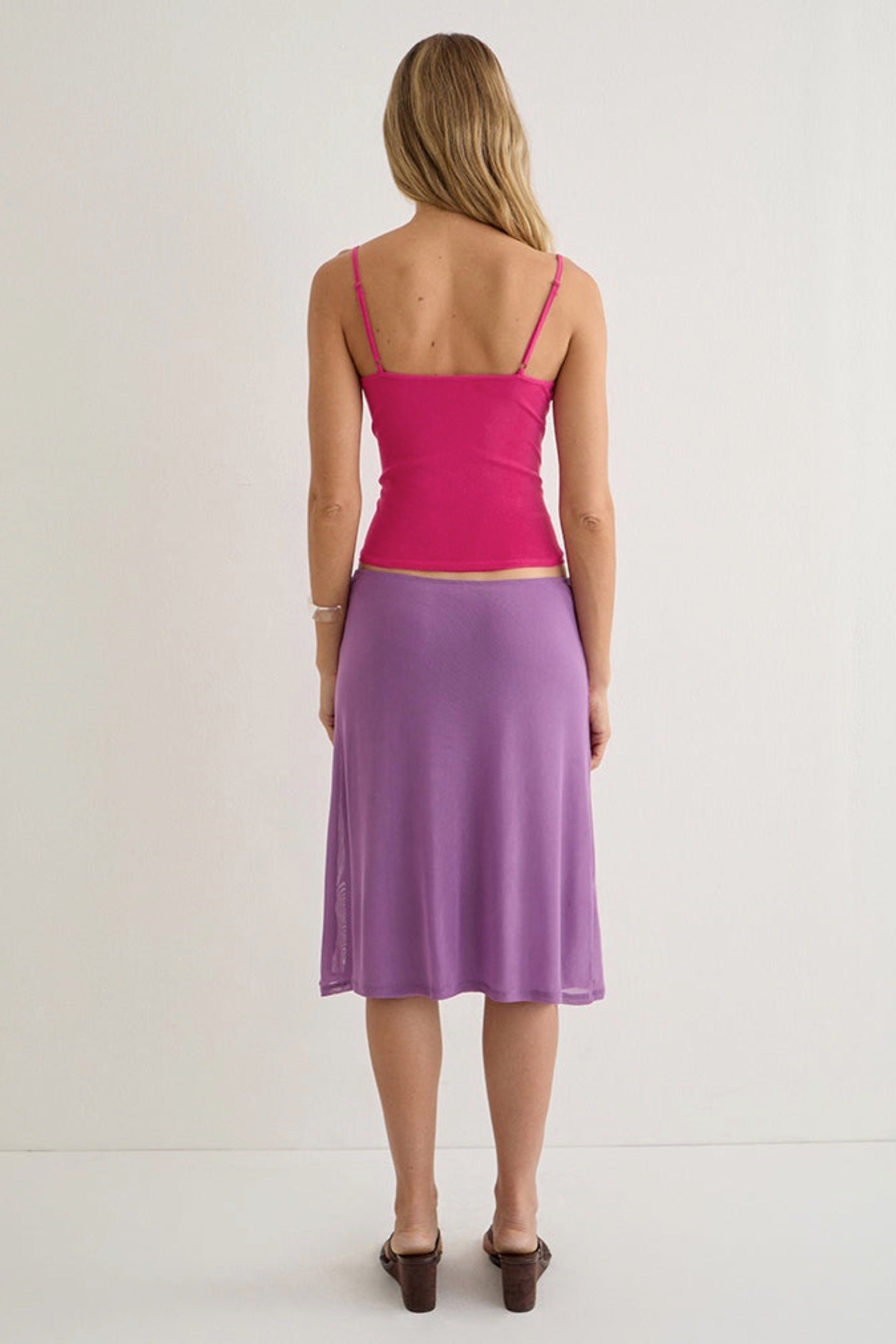 Purple Mesh Laykha Skirt