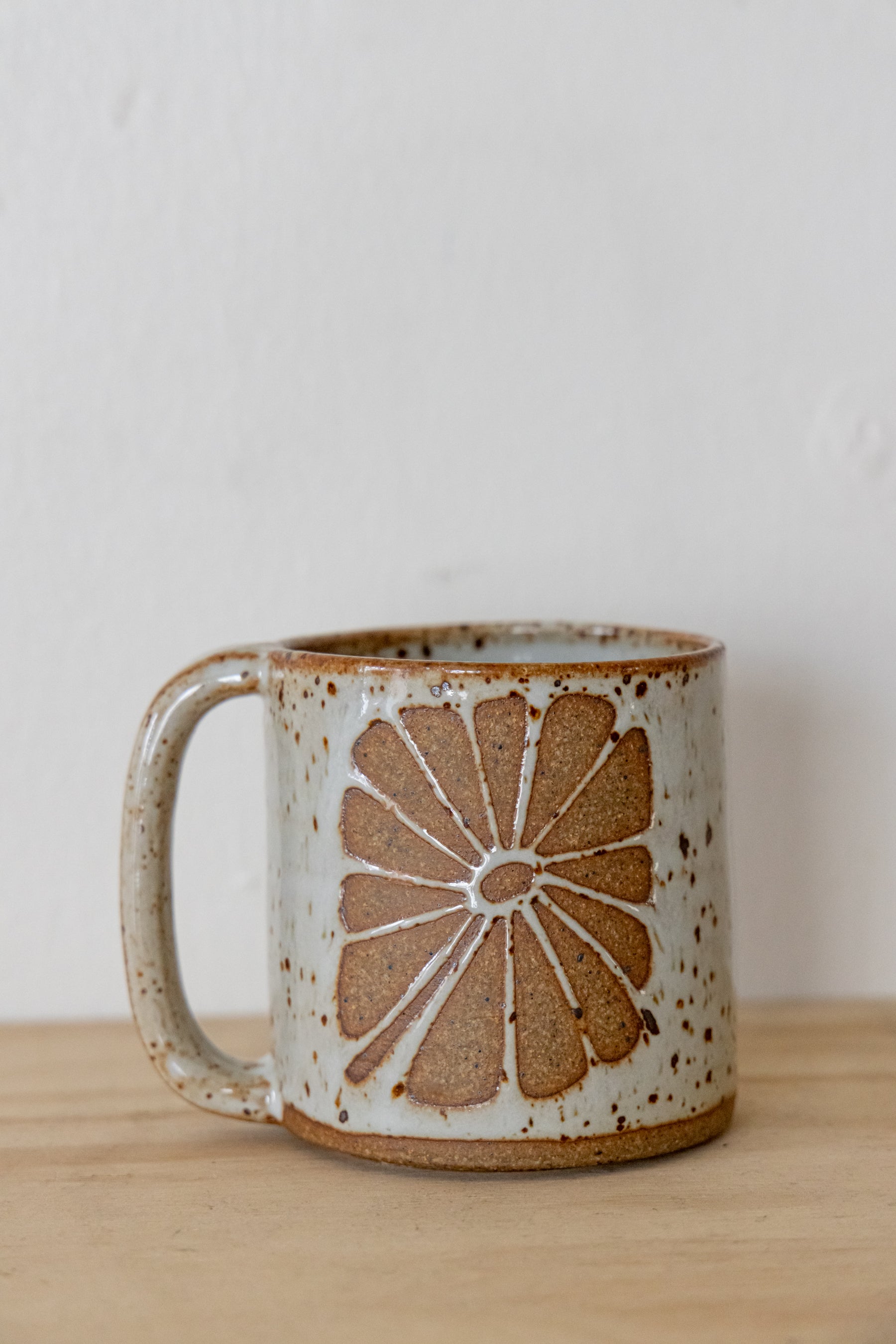 White Flower Mug