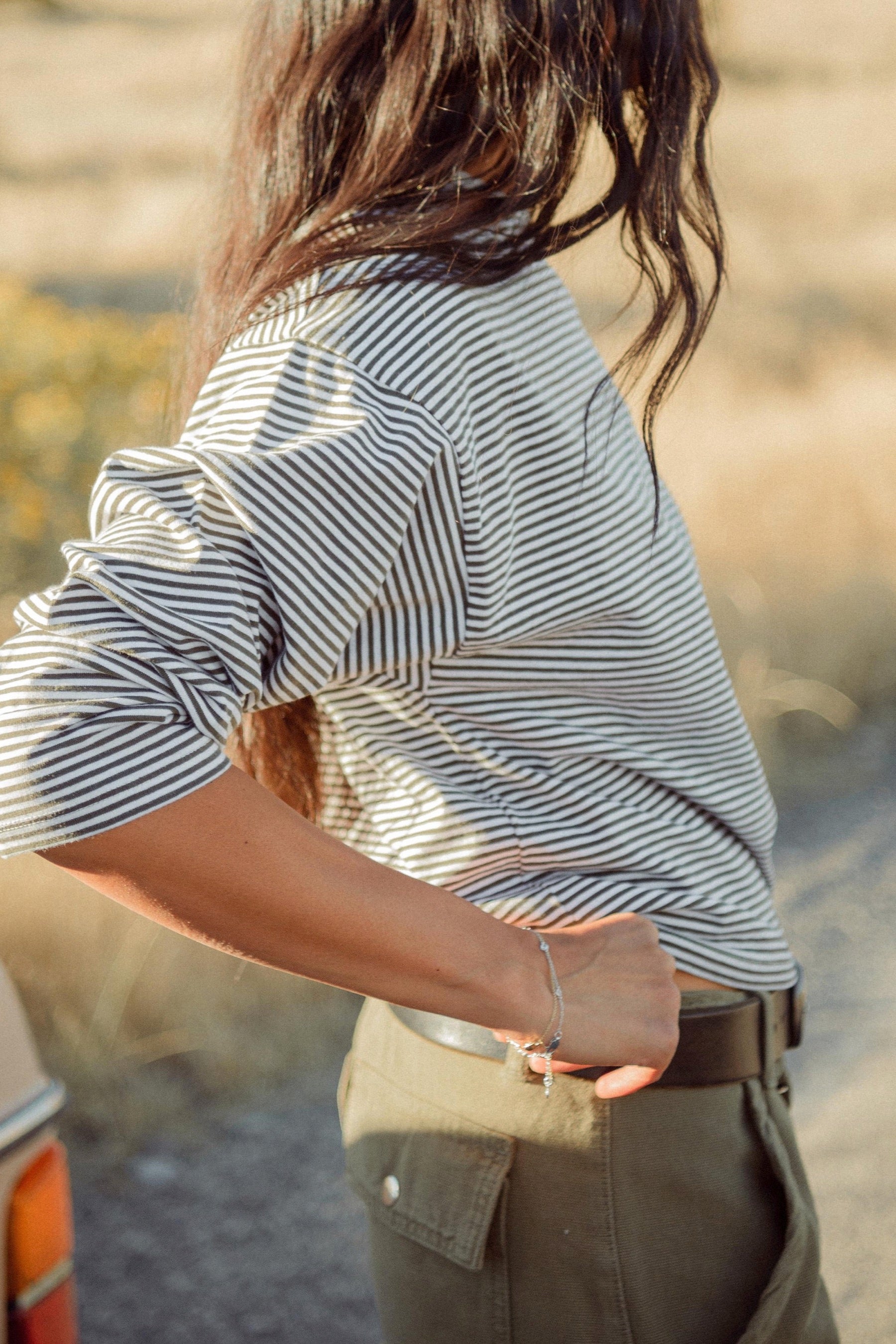 Gray Stripe Billie Shirt