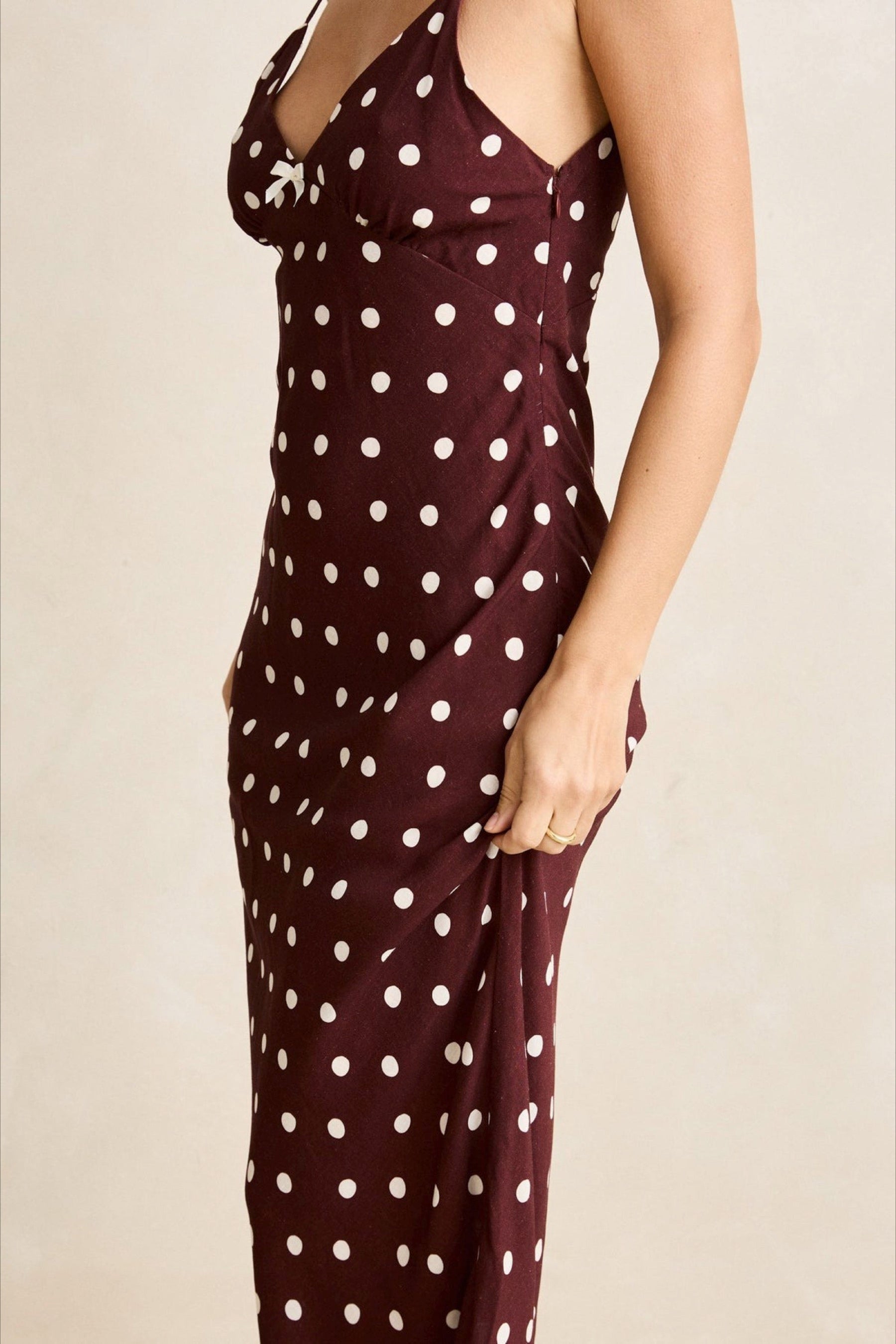 Cafe Polka Dot Bias Dress