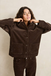Chocolate Luca Cord Shacket