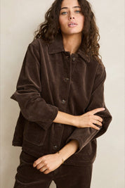 Chocolate Luca Cord Shacket