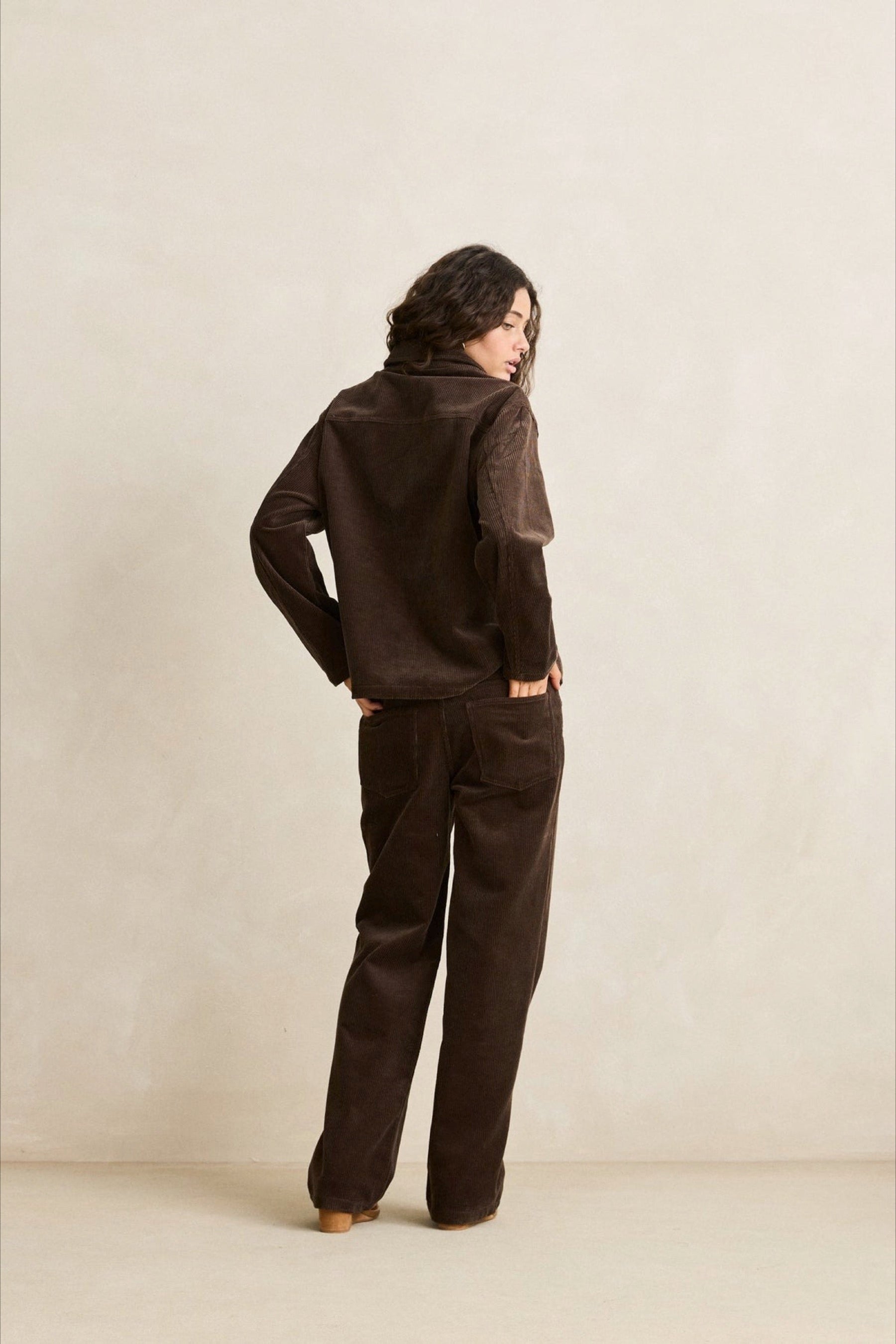 Chocolate Luca Cord Shacket