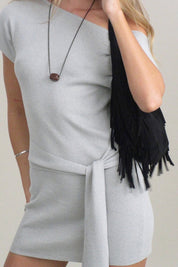 Lurex Silver Derana Dress