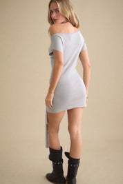 Lurex Silver Derana Dress