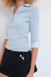 Blue Striped Naomi Top