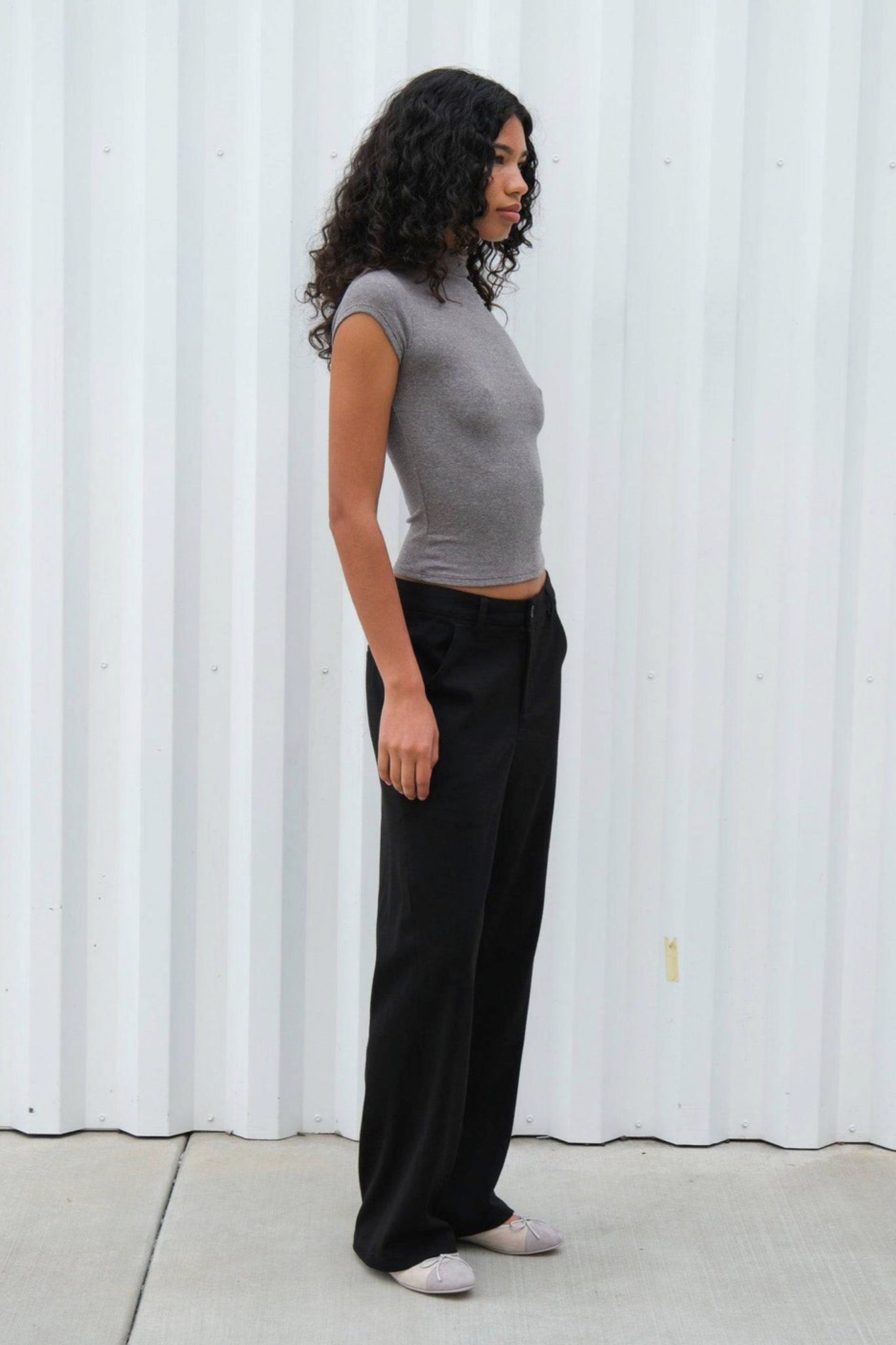 Walnut Gem Cap Sleeve Tee