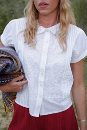 White Ingrid Blouse