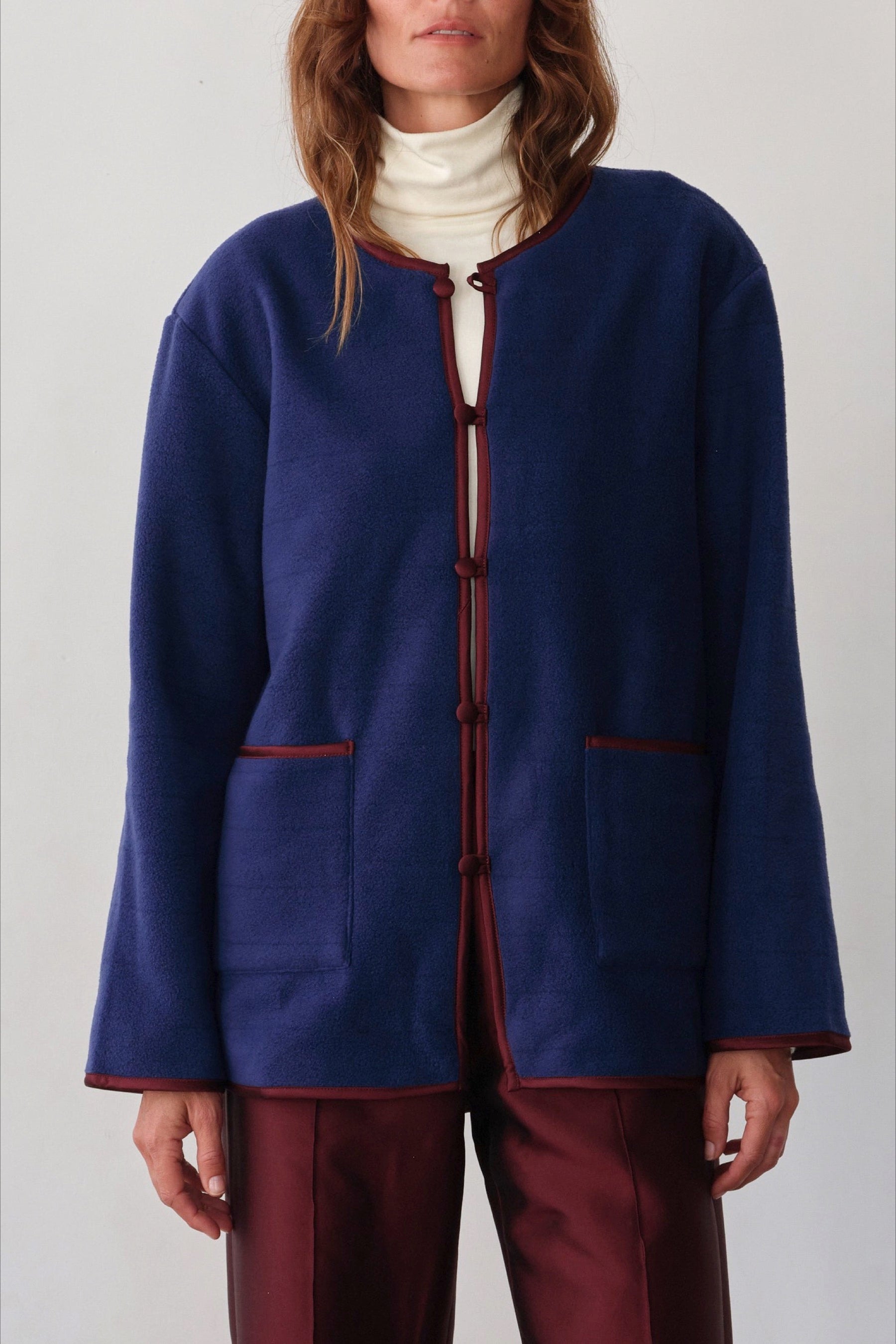 Navy Polar Fleece Jacket