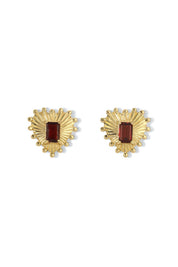 Gold Adelina Heart Earrings