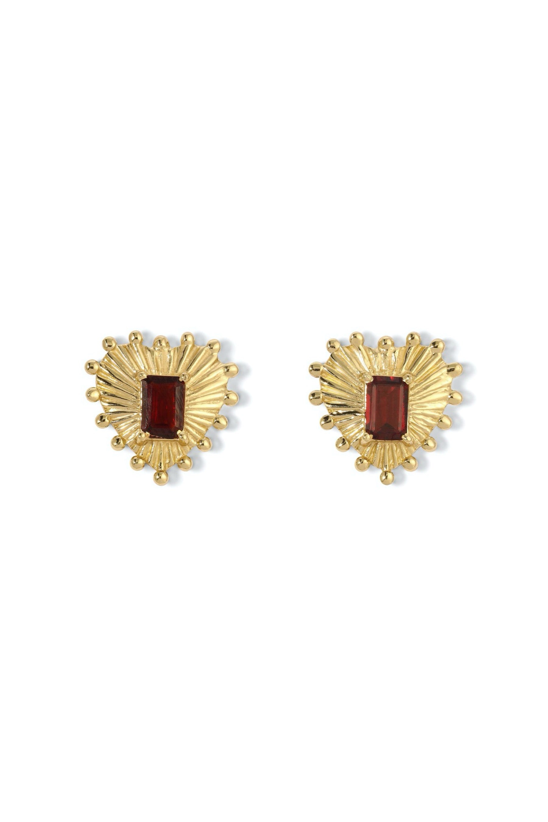 Gold Adelina Heart Earrings