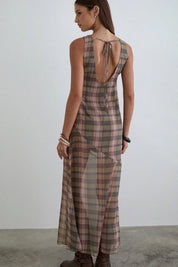 Blurry Check Elska Dress