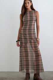 Blurry Check Elska Dress