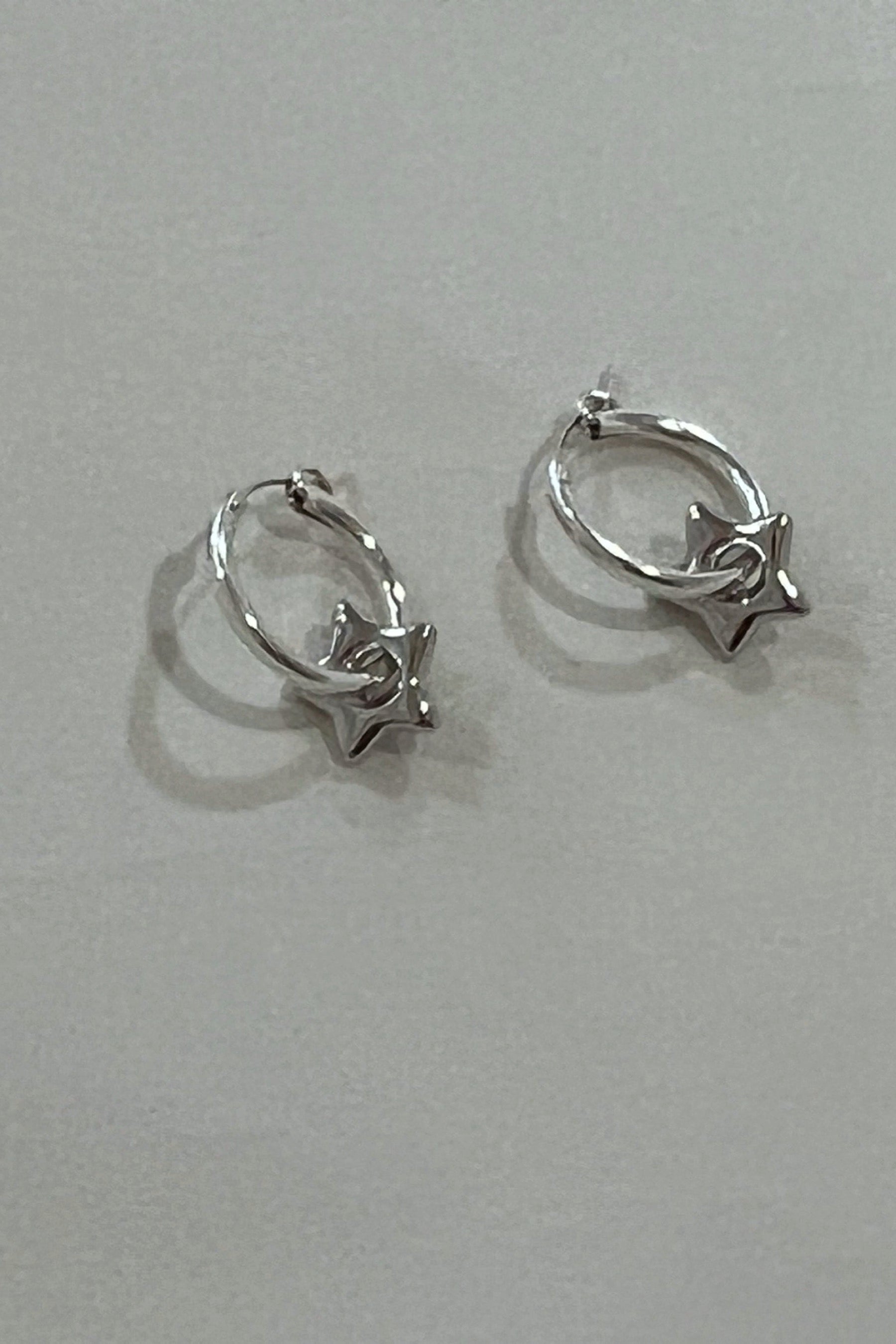 Silver Lucky Star Earrings