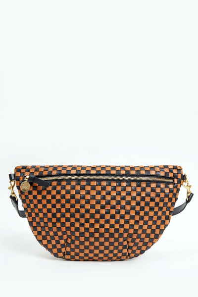 Black & Natural Woven Checker Grande Fanny – Prism Boutique