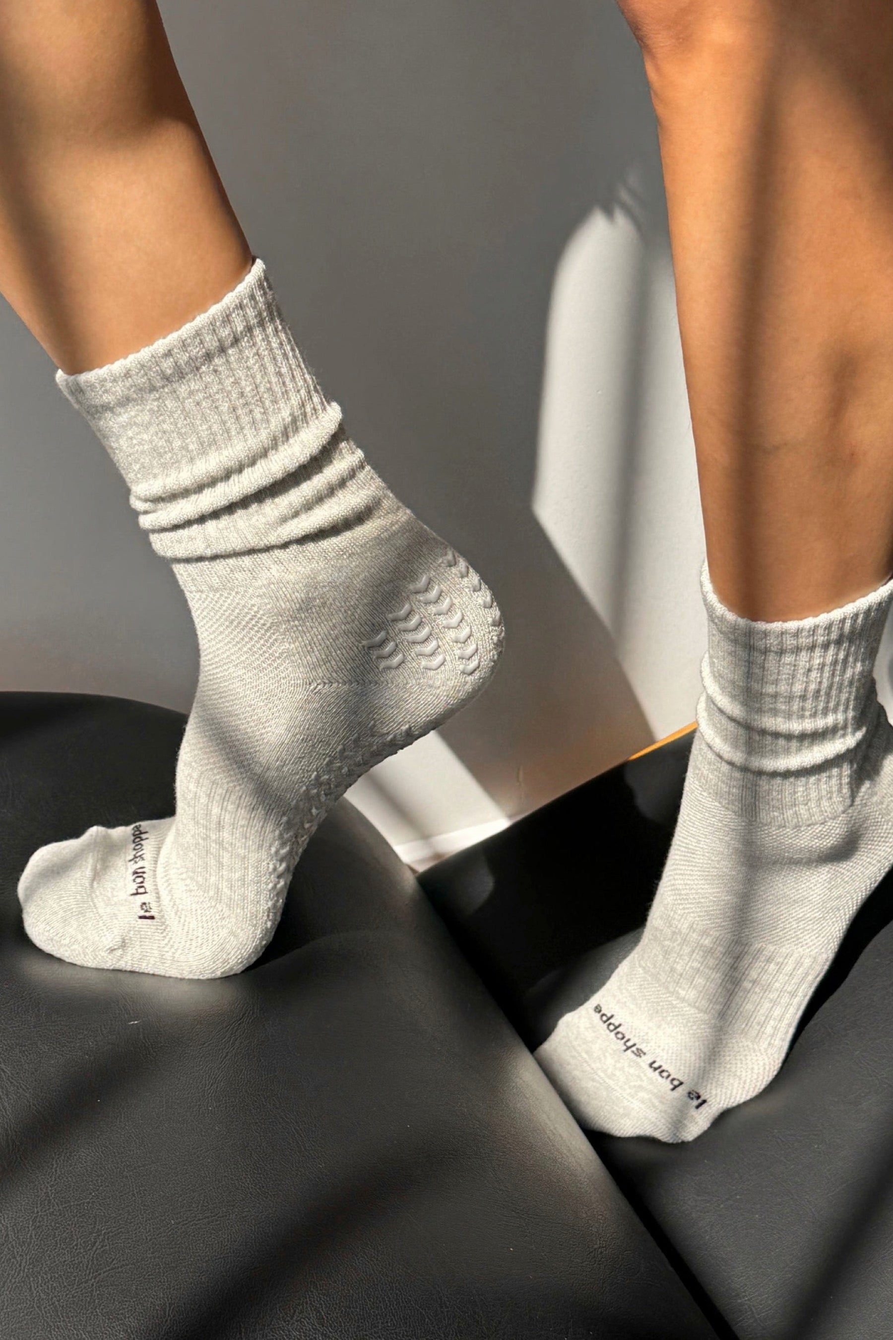 Grey Grip Gym Socks