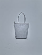 White Mesh Zip Tote