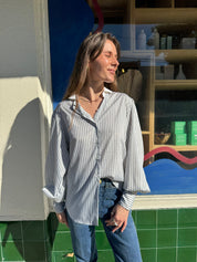 Grey Stripe Saks Shirt