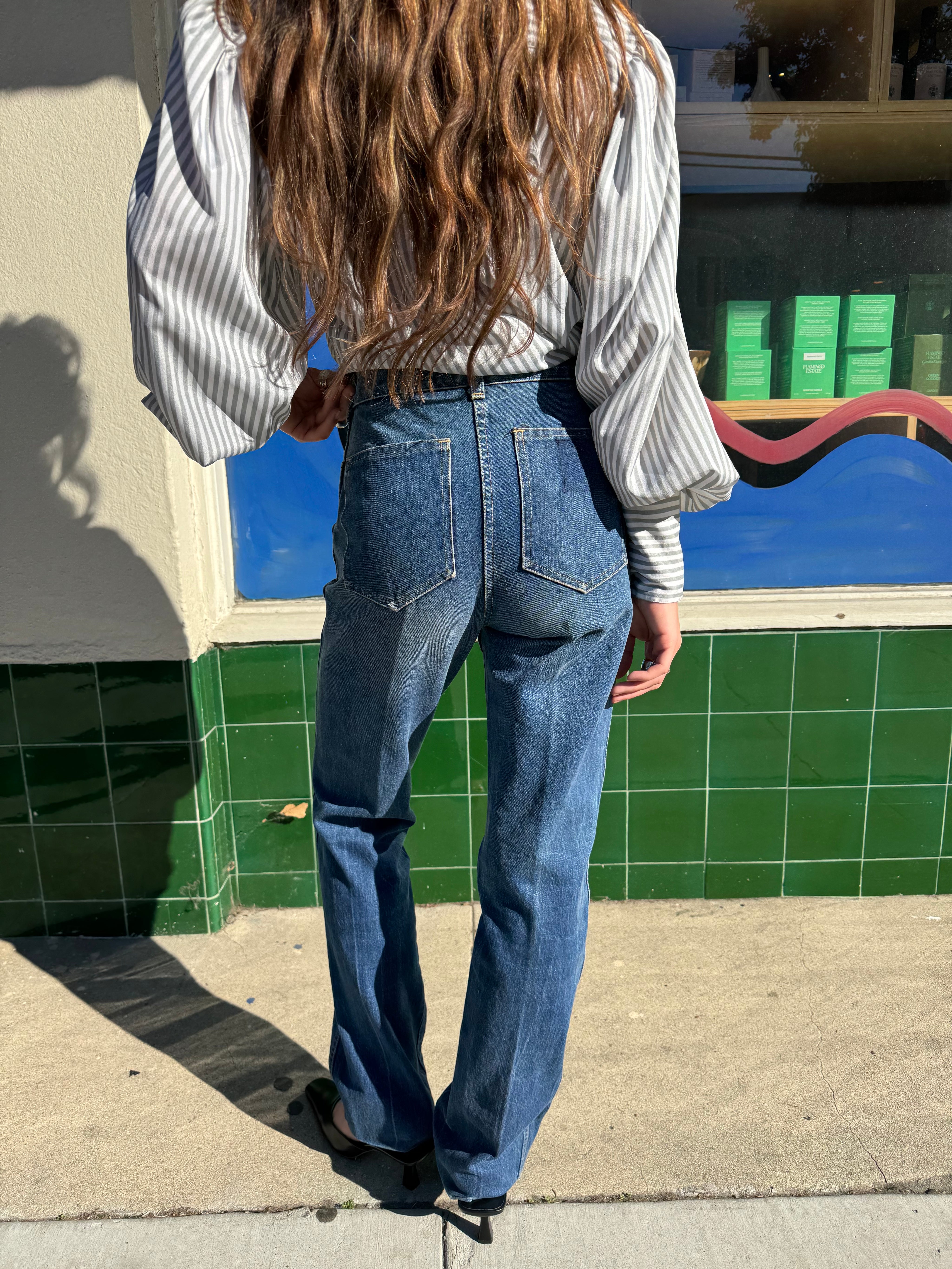 Gold Crest Button Jeans