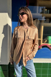 Beige Stripe Silk Dior Shirt