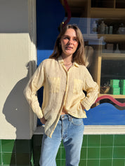 Yellow Linen Gap Button Up