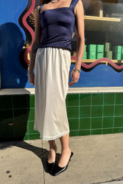 Creme Warner's Slip Skirt