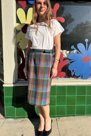 Wool Plaid Lampl Skirt