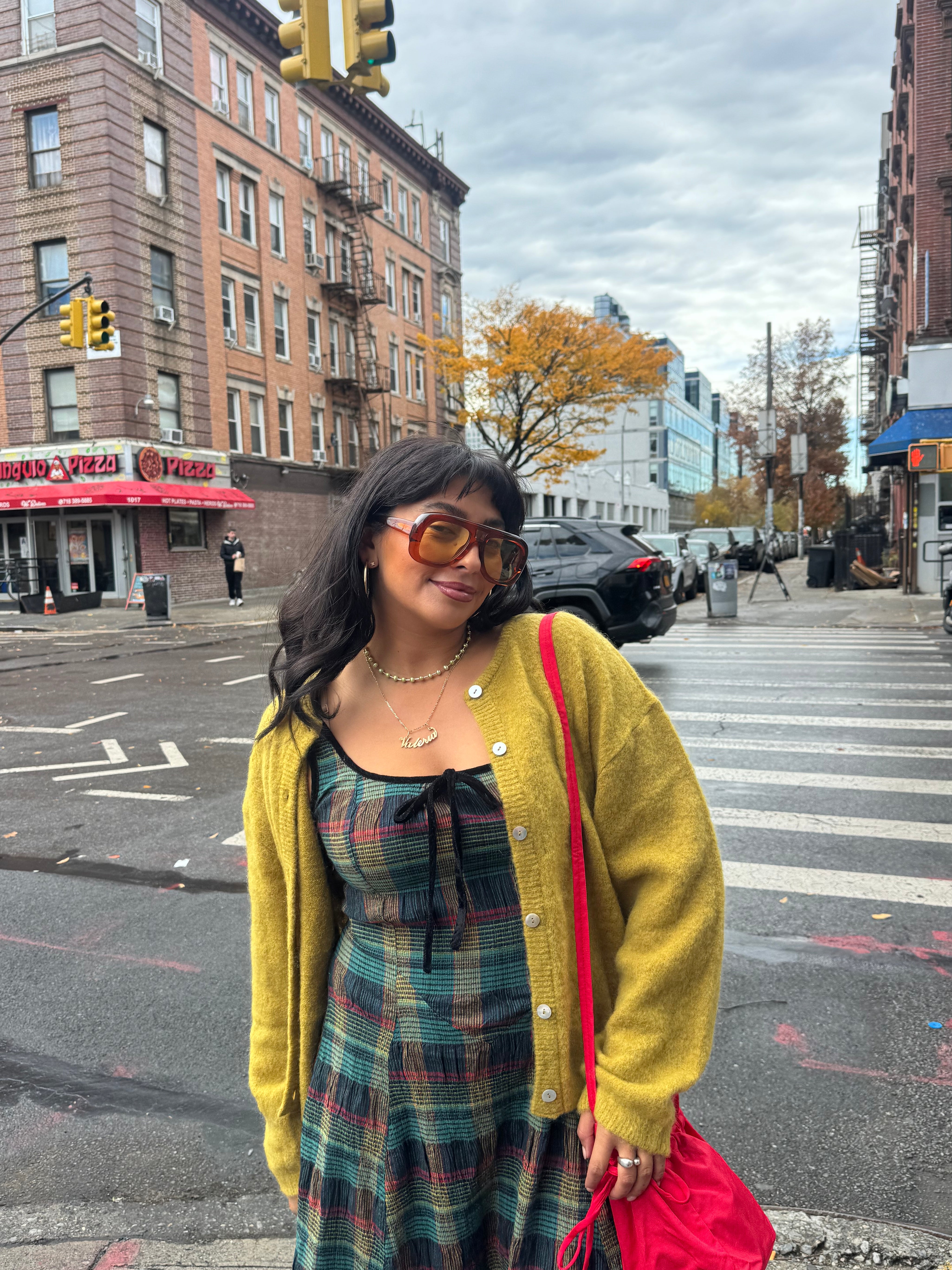 Bistro Yellow Leila Mohair Cardigan