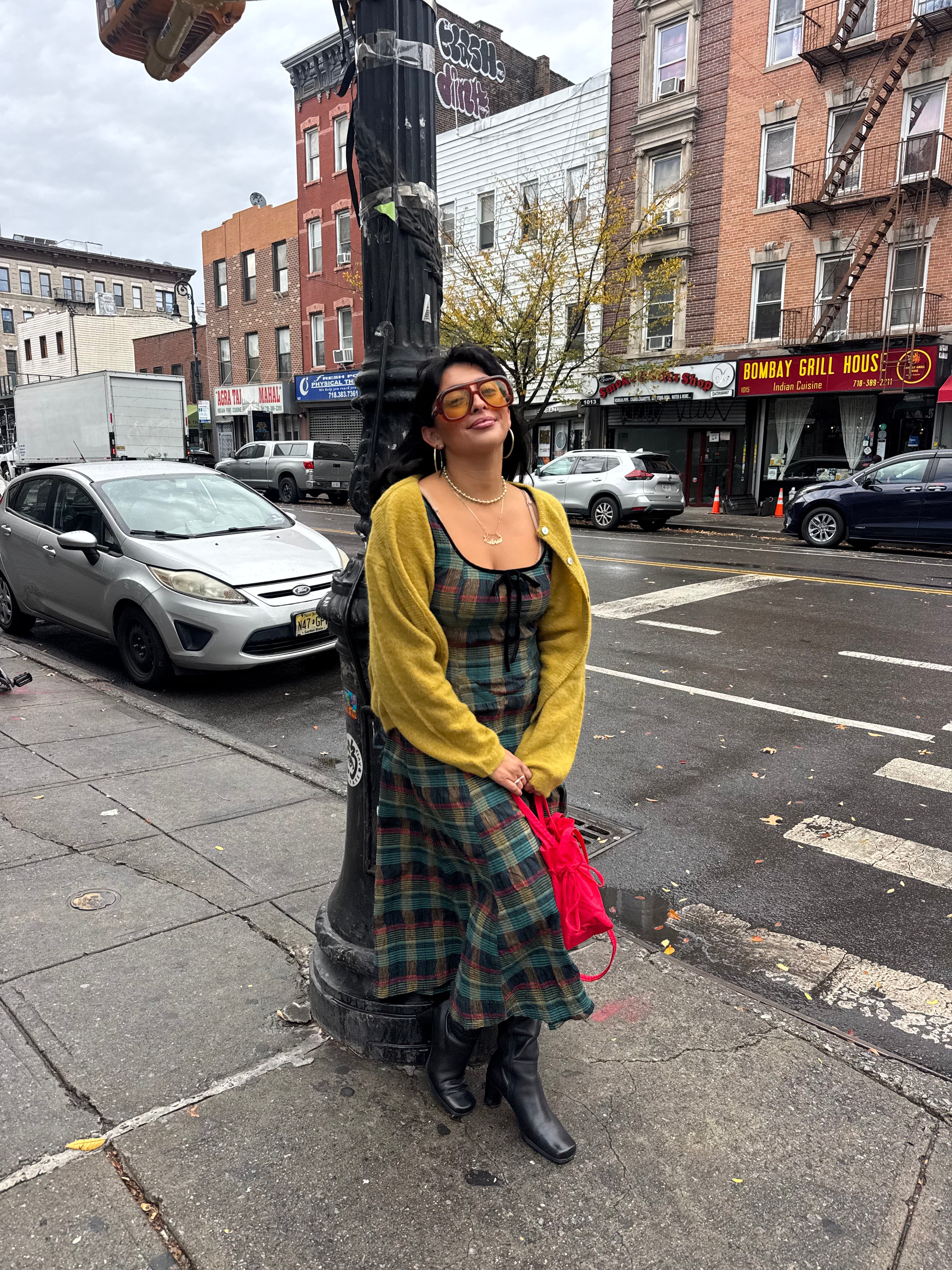 Bistro Yellow Leila Mohair Cardigan