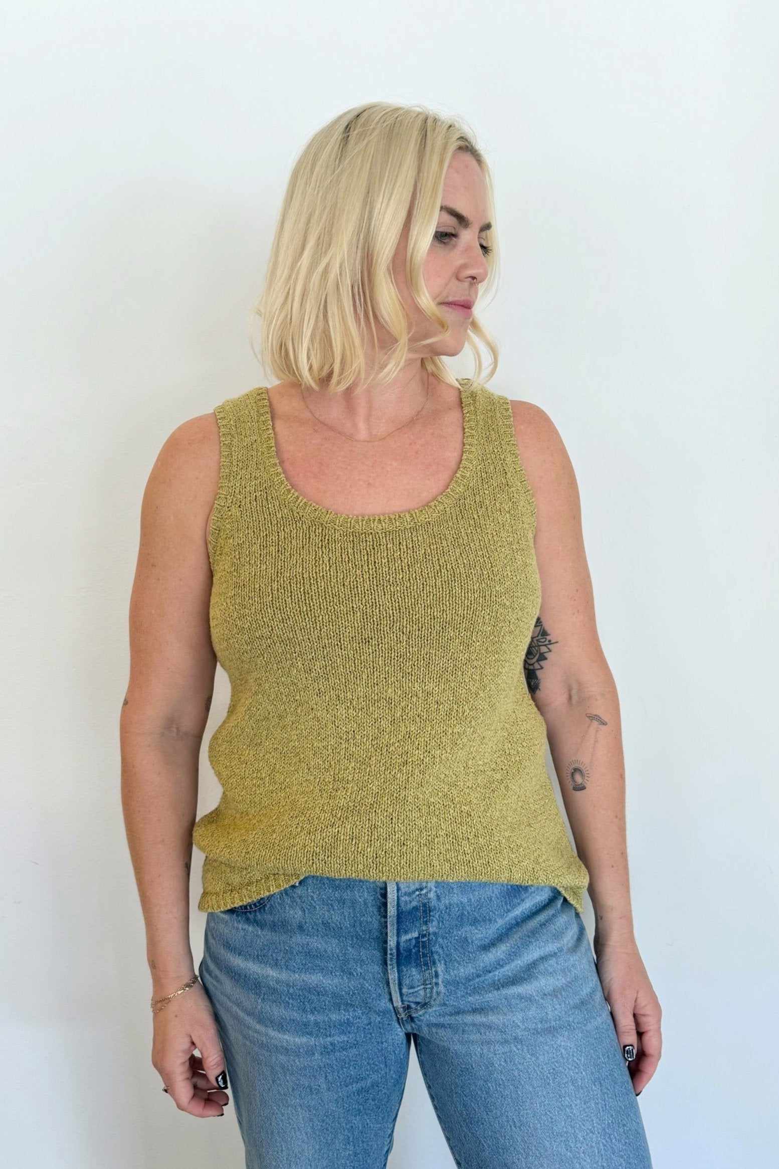 Chartreuse Knit Tank