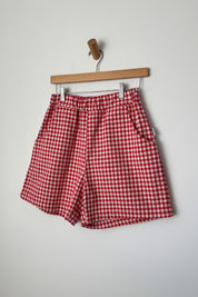 Red Gingham City Shorts