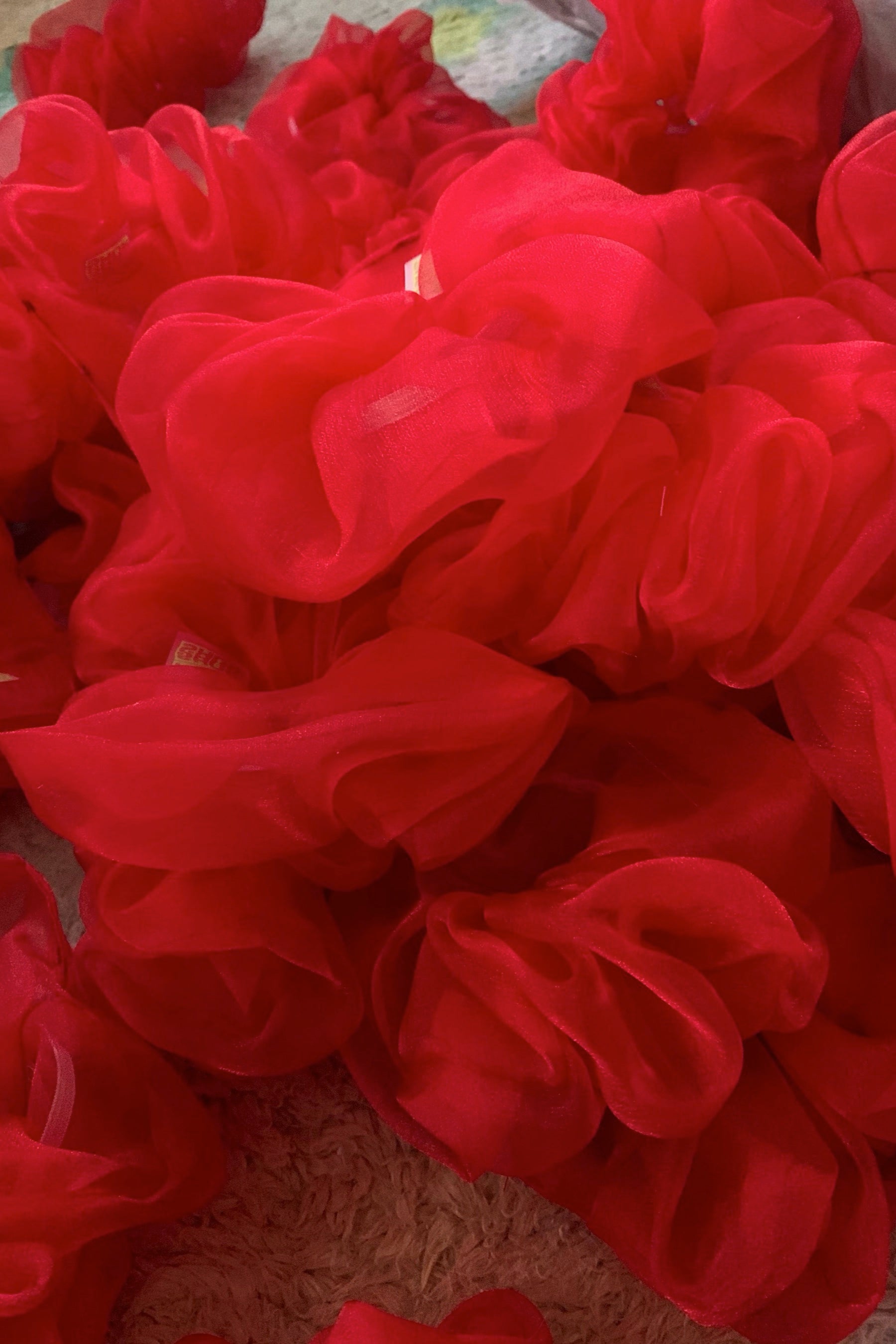 Poppy Mini Organza Scrunchie