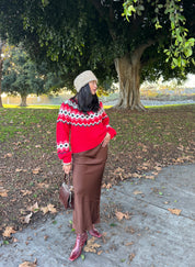 Cappuccino Chevron Beanie Band