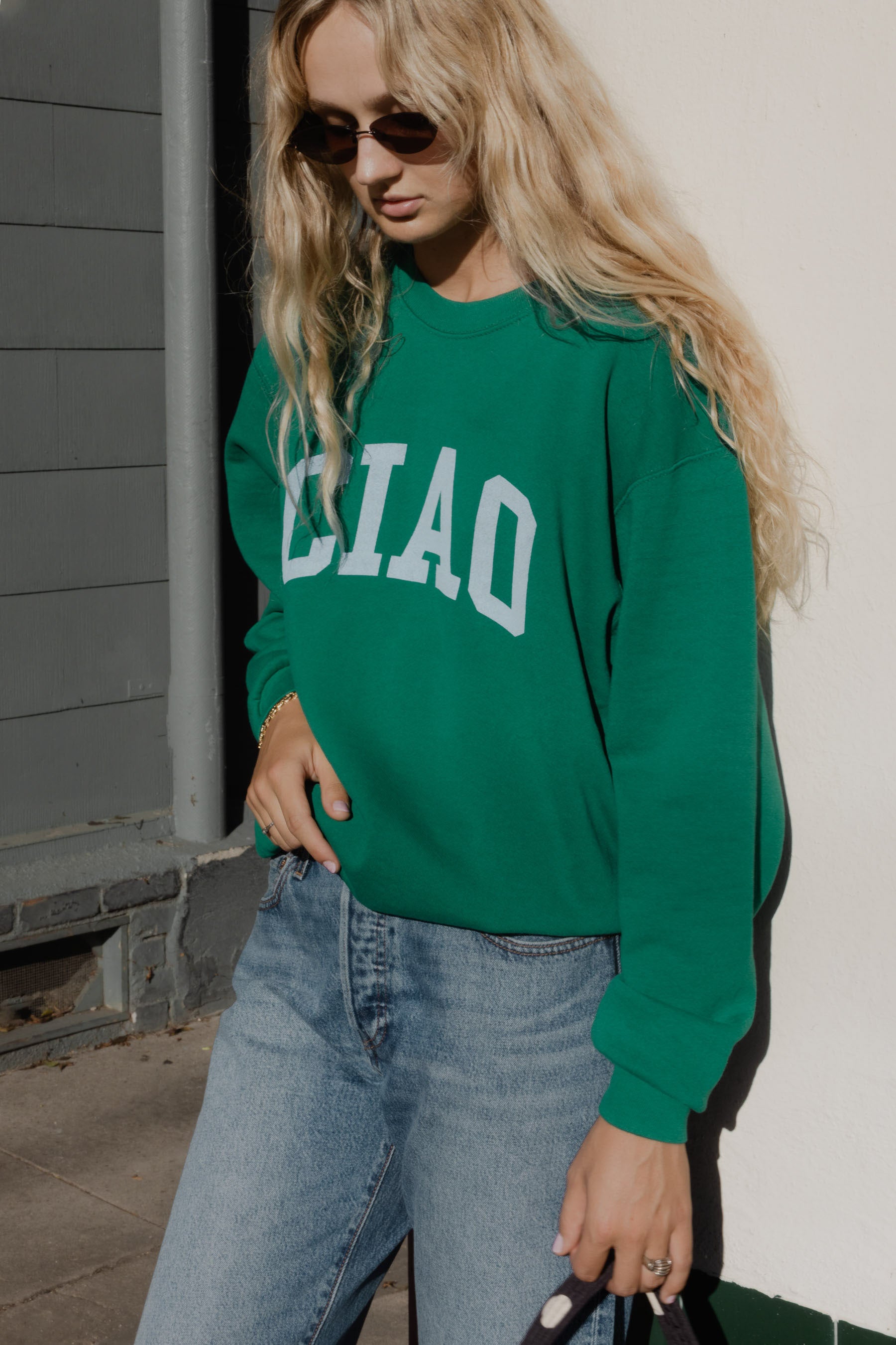 Green Upcycled Ciao Sweatshirt