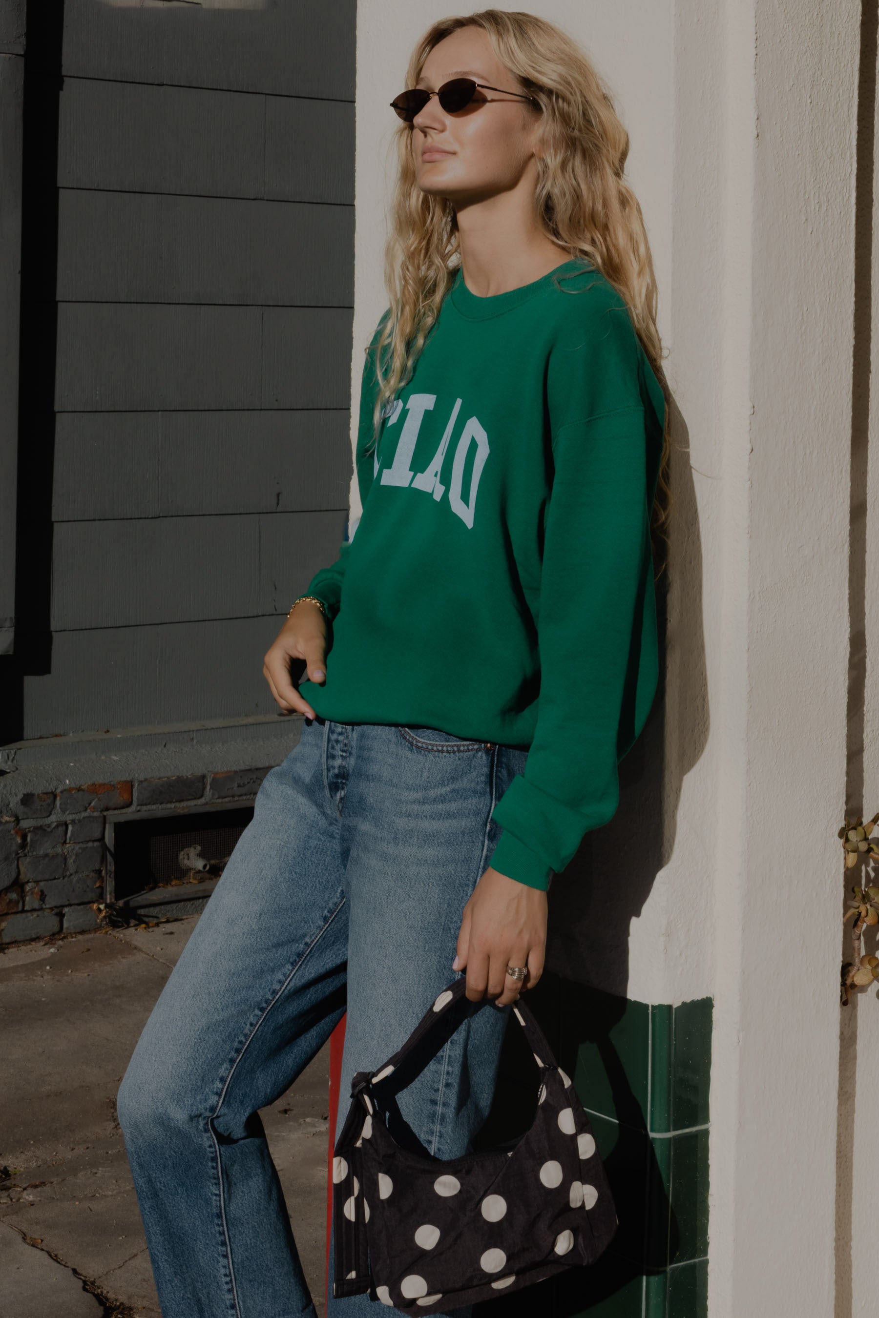 Green Upcycled Ciao Sweatshirt