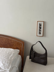 Brown Leather Mini Shoulder Bag