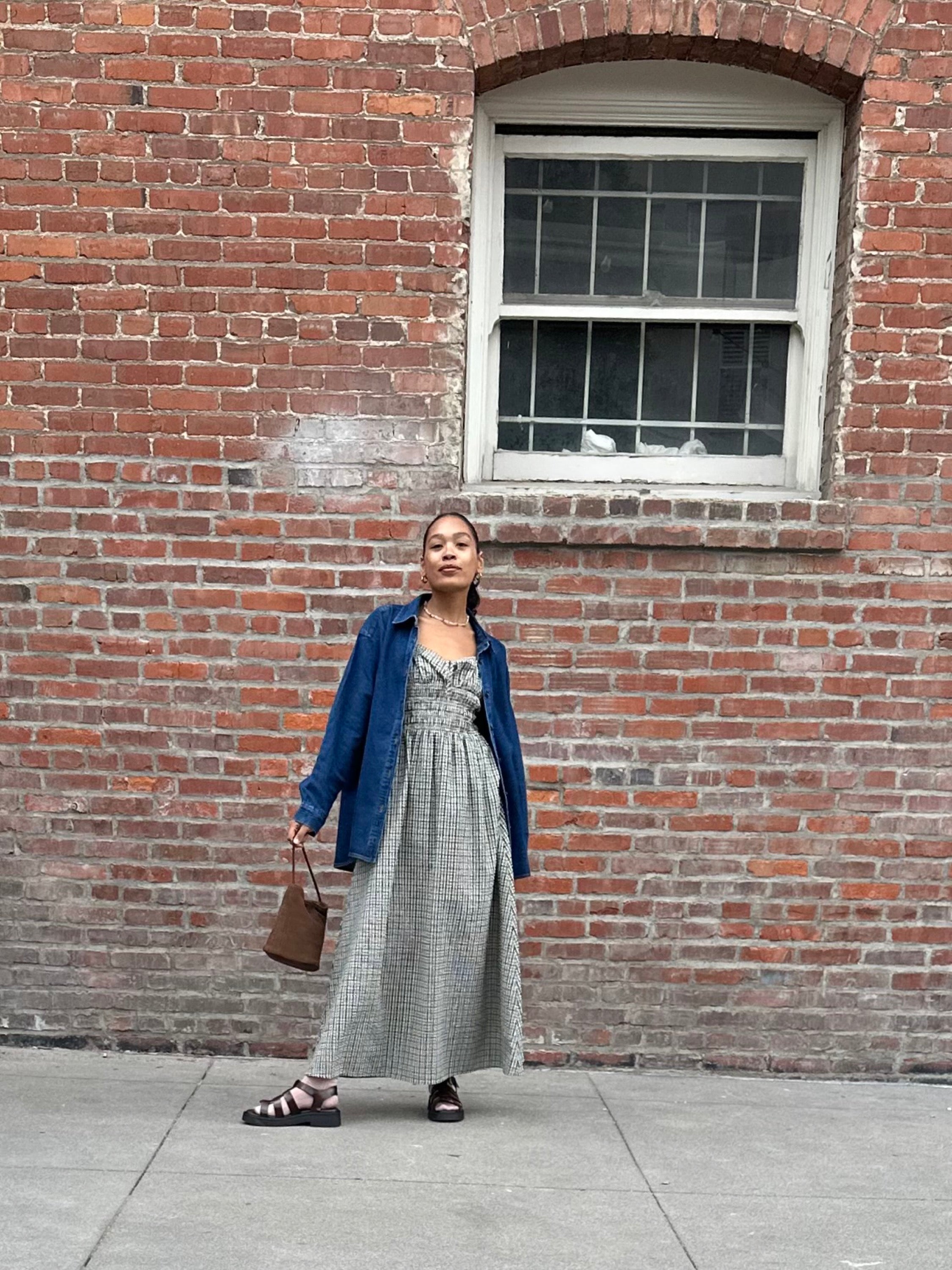 Olive Antibes Plaid Dress