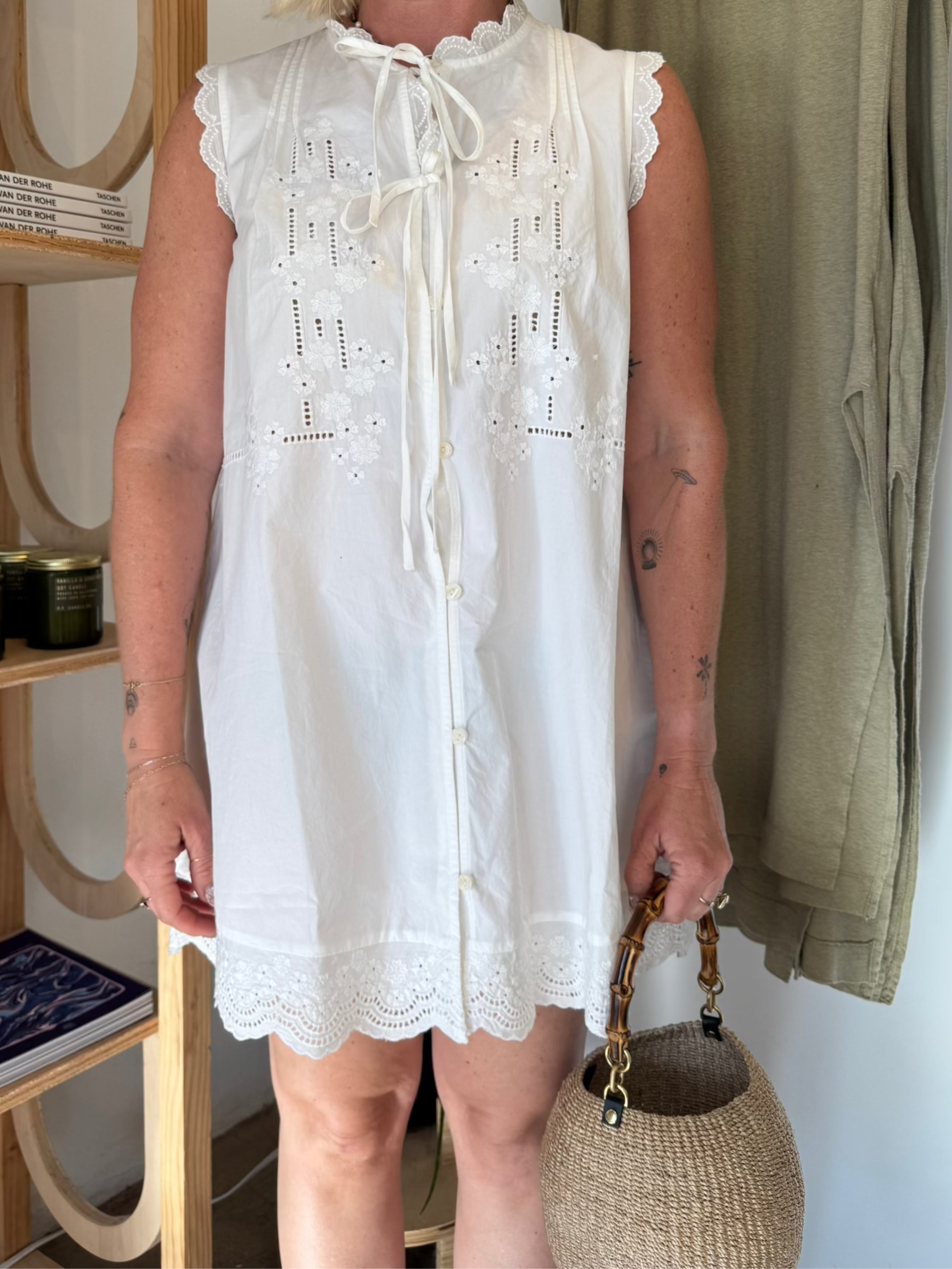 Off White Blondey Mini Dress