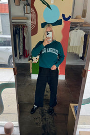 Forest Green Varsity LA Sweatshirt 002