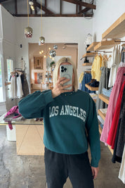 Forest Green Varsity LA Sweatshirt 001
