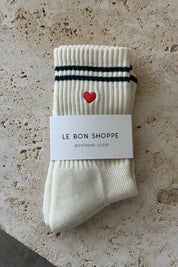 Parchment Heart Boyfriend Socks