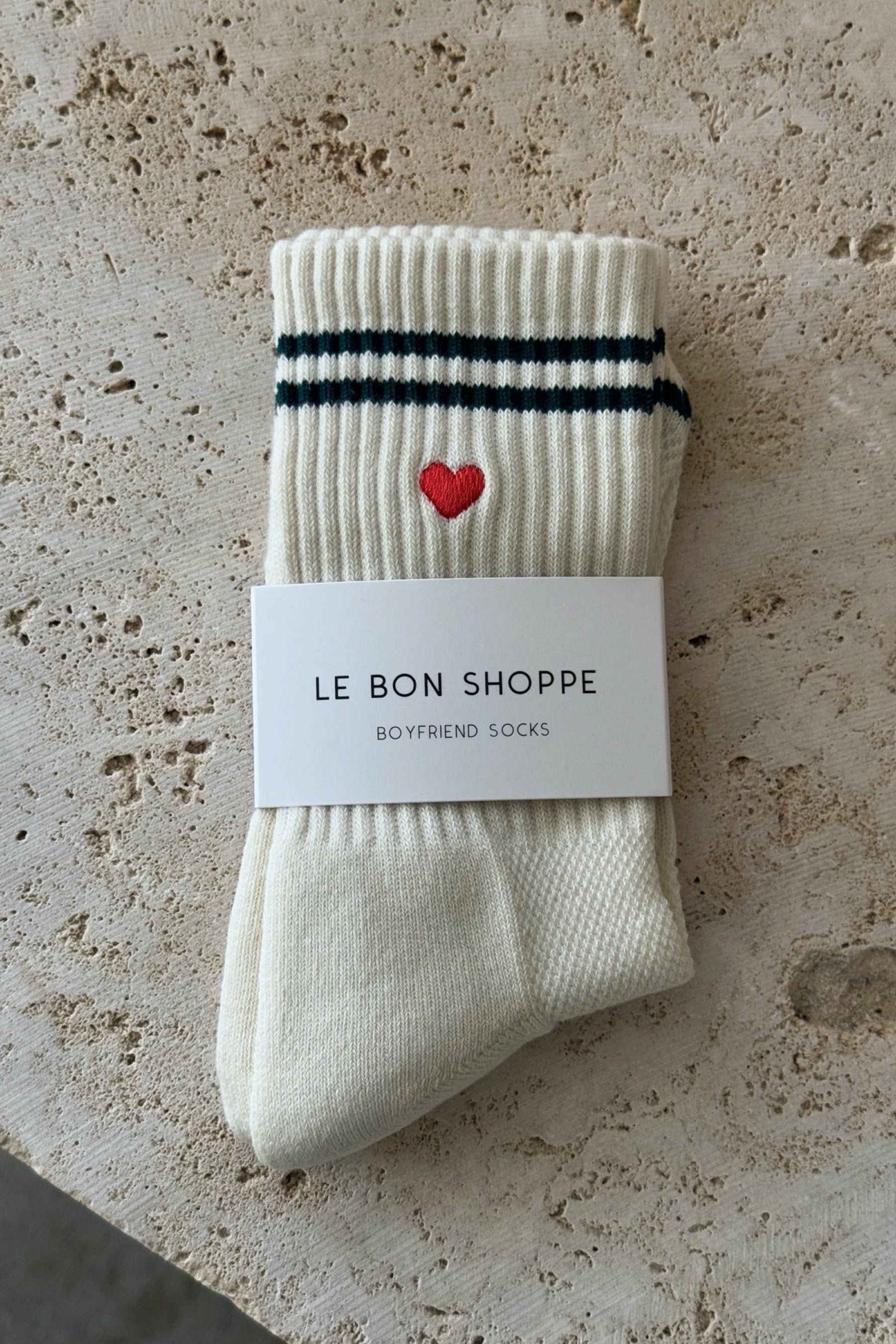Parchment Heart Boyfriend Socks