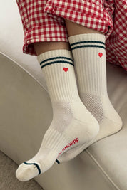 Parchment Heart Boyfriend Socks