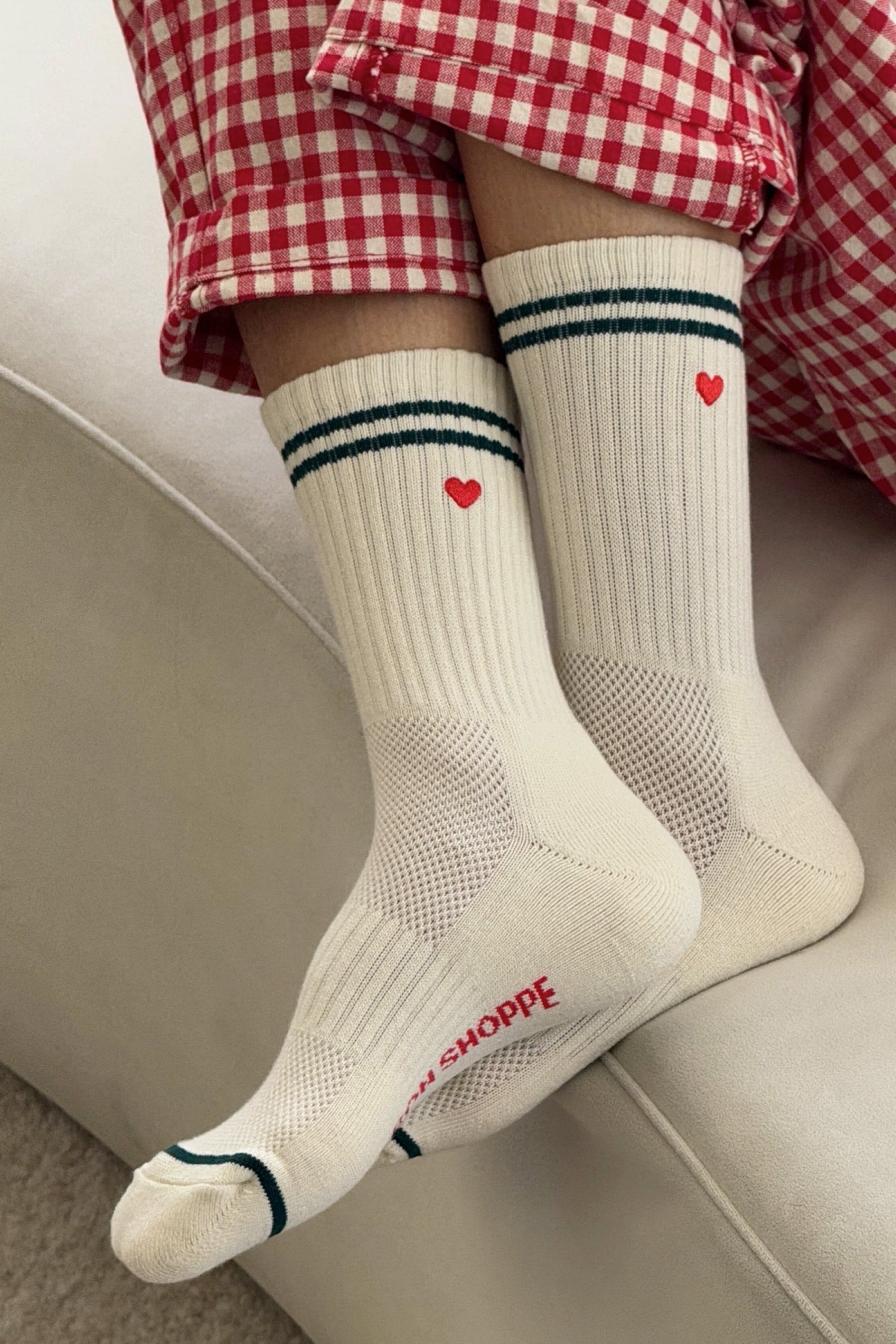 Parchment Heart Boyfriend Socks