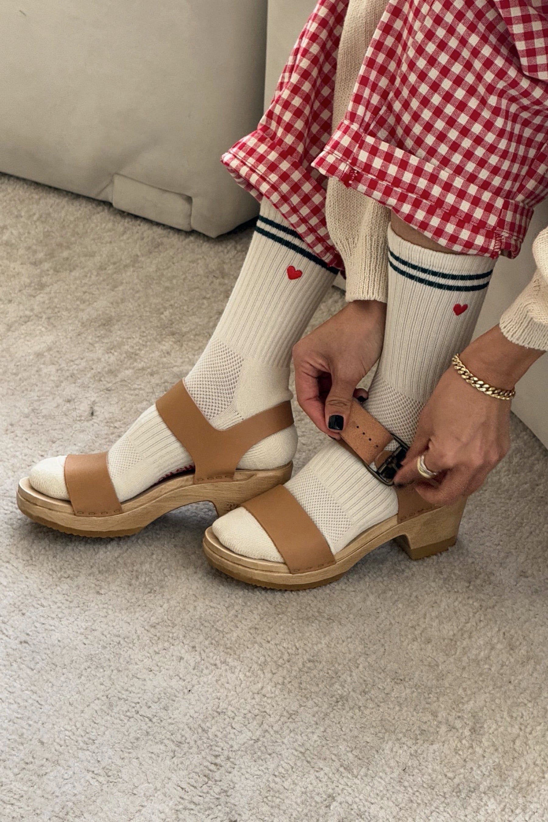 Parchment Heart Boyfriend Socks