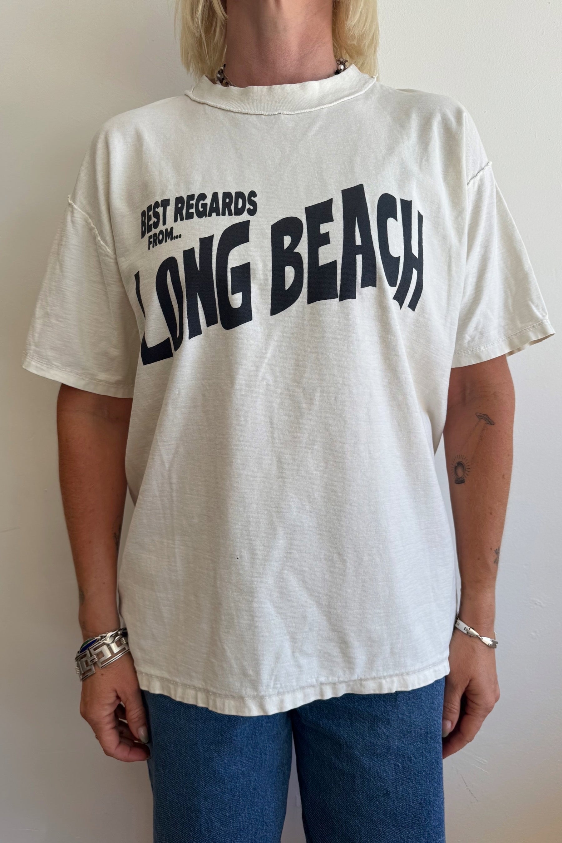 White Postcard LB Tee 001