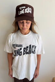 Brown Long Beach Postcard Hat