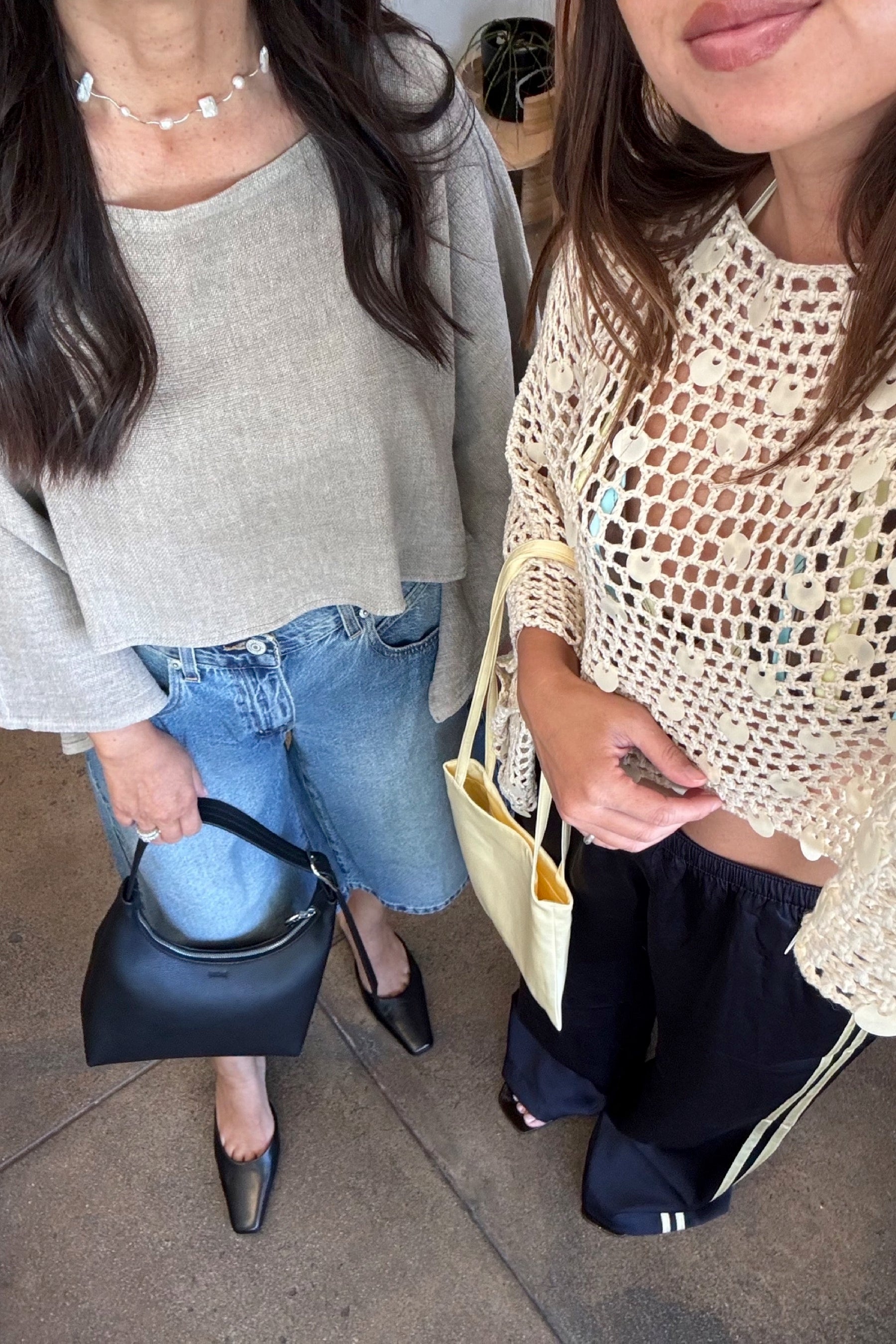 Black Leather Mini Shoulder Bag